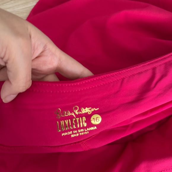 Lilly Pulitzer 16 NEW Antibes Skort Poinsettia Red UPF 50+ Pleated - Picture 5 of 11